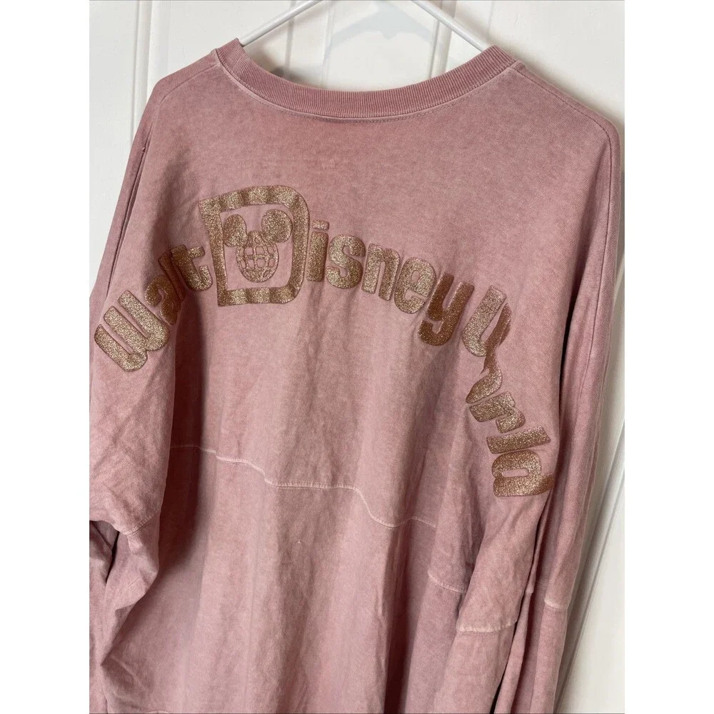 WDW Womens Dusty Rose Glitter Spirit Jersey Shirt Size XXL - Picture 6 of 7